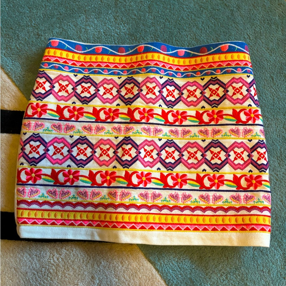 HARPER COLORFUL PRINTED MINI SKIRT